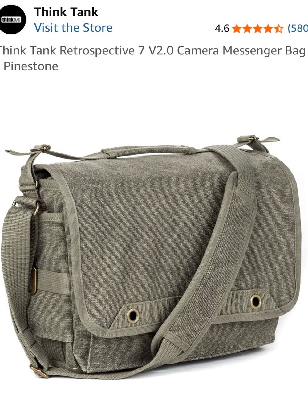 Think Tank Retrospective 7 V2.0 Messenger Bag - Pinestone